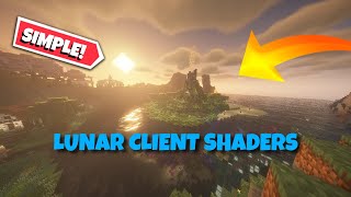 How to get SHADERS on LUNAR CLIENT  SUPER SIMPLE [upl. by Dallon]