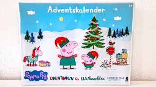 Peppa Pig Adventskalender opening toys Unboxing ASMR 粉紅豬小妹 [upl. by Terza750]