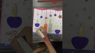 Diwali special card and chart idea🩵🩷short video viral trending [upl. by Dayiz]