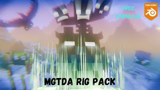 Blender 42  MGTDA Minecraft Rig Pack  Free Download [upl. by Quinby]