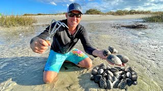 Foraging for Clams and Oysters Florida Style Catch amp Cook [upl. by Eillehs]