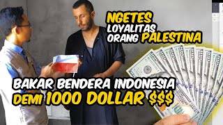 dapet 1000 USD tapi Bakar Bendera Indonesia orang Gaza berani gak  Vlog Muhammad Husein Gaza [upl. by Sunny]