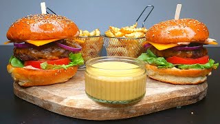 BURGER 100 MAISON RECETTE SAUCE CHEDDAR [upl. by Duong648]