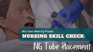 Nursing Skill Check NG Tube Placement [upl. by Ynnaf]