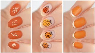 Fall Nail Art 2023 🍂 Easy amp Cute Autumn Nail Design Compilation [upl. by Zashin619]