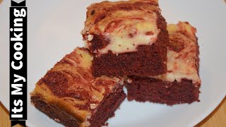 Red Velvet Cheesecake Brownies Recipe By Its My Cooking [upl. by Ahrat770]