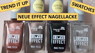 NEW Trend it up Nagellack Chrom und Glitzertopper I Love Effect 💅🏼 swatches nailart nails [upl. by Nagard]