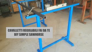 Cavalletti Regolabili Fai Da Te  DIY Simple Adjustable SawHorse [upl. by Leumek]