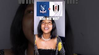 Prediction gameCrystal Palace vs Fulham premierleague football shorts [upl. by Awjan26]