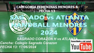 SAGRADO CORAZON vs ATLANTA 17 6 2024 [upl. by Jos]