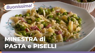 MINESTRA di PASTA e PISELLI con pancetta Un comfort food super saporito…e facile 😋 [upl. by Reiko2]