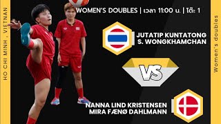 คู่นิดหยก ไทย Vs เดนมาร์ก Nanna L KRISTENSENMira F Dahlmann คู่หญิง รอบ 4 ทีม Semi Final [upl. by Luwana]