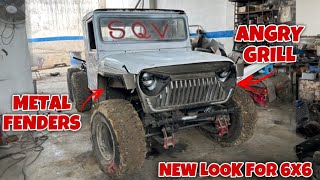 NEW LOOK FOR 6X6⁉️ ANGRY GRILL FOR 6WD amp METAL FENDERS‼️ [upl. by Eolande]