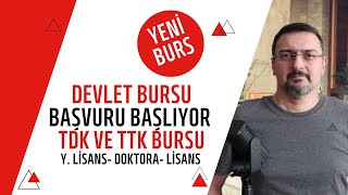 YENİ DEVLET BURSU BAŞVURUSU BAŞLIYOR TDK VE TTK BURS BAŞVURUSU [upl. by Otit]