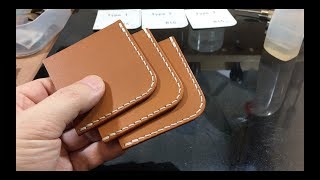 Hand Stitching Leather  Part 4  Leather Craft  Round Corner  Saddle Stitch [upl. by Lari]