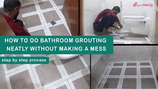 How to do grouting tiles in bathroom neatly without making a mess  Dr Fixit Epoxy Tile Grout [upl. by Eisso925]