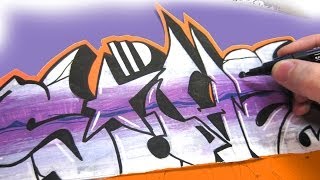 Purple Haze Graffiti Speed Art [upl. by Andrews431]