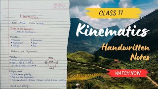 Kinematics Class 11 Notes  Physics  NEET  CBSE  HSC Board neet class11 physics aiims [upl. by Dagall]