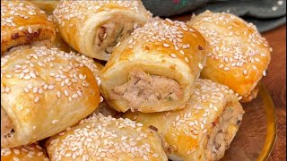 Bouchées feuilletées au Thon  Parfait pour un Dîner de Fêtes  Apéro rapide [upl. by Notsnorb]