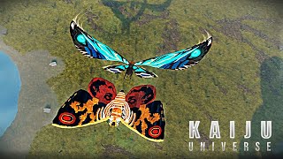 Titanus Mosura vs Heisei Mothra Battle  Kaiju Universe [upl. by Jerrome107]