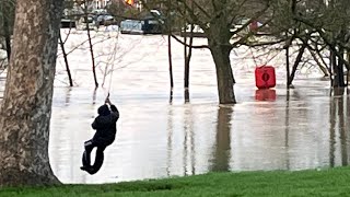 Flooding in Evesham Worcestershire Jan 2024 [upl. by Mchale]