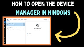 How to Open the Device Manager in Windows 11 [upl. by Nodnab194]