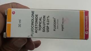 Flucort Skin Lotion  Fluocinolone Acetonide 001 Topical Solution  Flucort Lotion Uses Hindi [upl. by Nobie424]