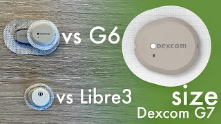 Dexcom G7 size vs G6 and Libre 3 Day 57 [upl. by Anileve939]