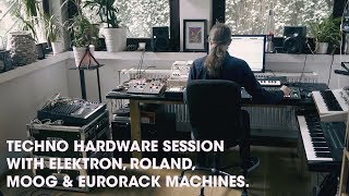 Techno session with Elektron Roland Moog amp Eurorack machines [upl. by Laud149]