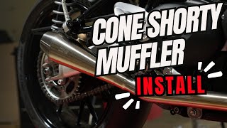 Cone Shorty SlipOn Muffler Kit  Triumph Thruxton R Street Twin amp Speed Twin  Brogue Moto Install [upl. by Abih]