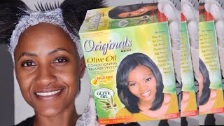 Relaxing My Hair At Home  Olive Oil Conditioning Relaxer System [upl. by Humble]