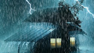 Insomnia Relief Instantly in 3 Minutes with Terrible Rainstorm on Tin Roof amp Intense Thunder Sounds [upl. by Asilla]