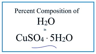 Percentage Composition of H2O in CuSO4 · 5H2O [upl. by Kcirdez]