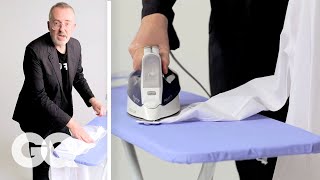 How to Iron a Dress Shirt in 90 Seconds  GQ [upl. by Patterman669]