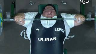 Siamand Rahman  310kg683lbs Bench Press Paralympics [upl. by Newcomb]