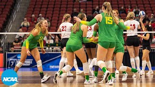 Fantastic 4th set finish full 5th set from OregonNebraska volleyball [upl. by Schwerin]