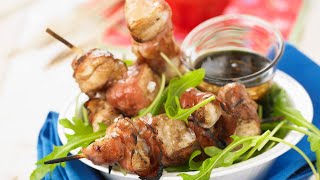 Recette  Brochettes de lotte à l’espagnole [upl. by Ariadne]