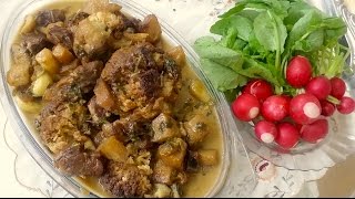 يخنة القنبيط باللفت Califlower Stew with Turnip and Meat [upl. by Nivrek]