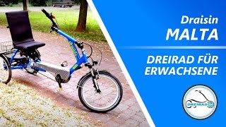 Dreirad für Erwachsene EBike 👍 Draisin Malta mit Motor [upl. by Tressia]