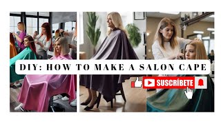 DIY HOW TO MAKE A SALON CAPE HairdresserBarber [upl. by Orelia]