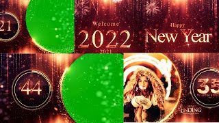 4K Happy New Year Countdown2021amp2022 Green Screen Video [upl. by Ronnoc]