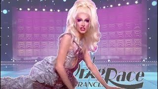 La Grande Dame sliding across the stage  quotLa Grenadequot by Clara Luciani Lipsync Drag Race France [upl. by Annig234]