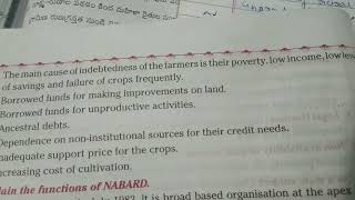 WHAT ARE THE CAUSES OF RURAL INDEBTEDNESS Inter II YearUnit5SAQExp From English To Telugu [upl. by Atkins]