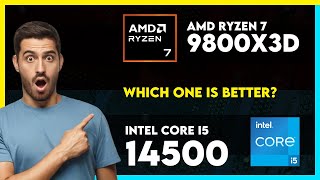 AMD Ryzen 7 9800X3D vs Intel Core i5 14500 Comparison [upl. by Russom]