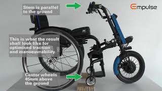 Empulse F55  Adapting to a Wheelchair  Power AddOn Bike for Wheelchairs [upl. by Rind]