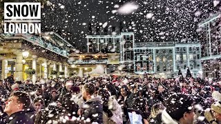 Heavy Snow in London at Christmas 2023 London Christmas Lights London Christmas Markets 4K HDR [upl. by Barrington]