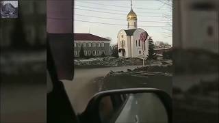 Real footage Toxic black snow covers streets in Russia [upl. by Ellebyam]