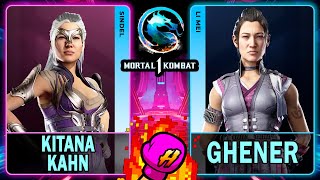 MK1 Kitana Kahn SINDEL VS Ghener LI MEI 🥊Mortal Kombat 1🥊4K 60ᶠᵖˢ [upl. by Pernell]