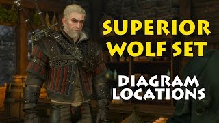 Superior Wolf School Gear Wolven Set Locations  Stats amp Looks  Witcher 3 Wild Hunt [upl. by Asenad592]