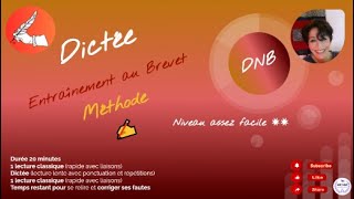 DICTÉE 2  Entraînement et méthode pour le BREVET DNB 3e [upl. by Htelimay44]